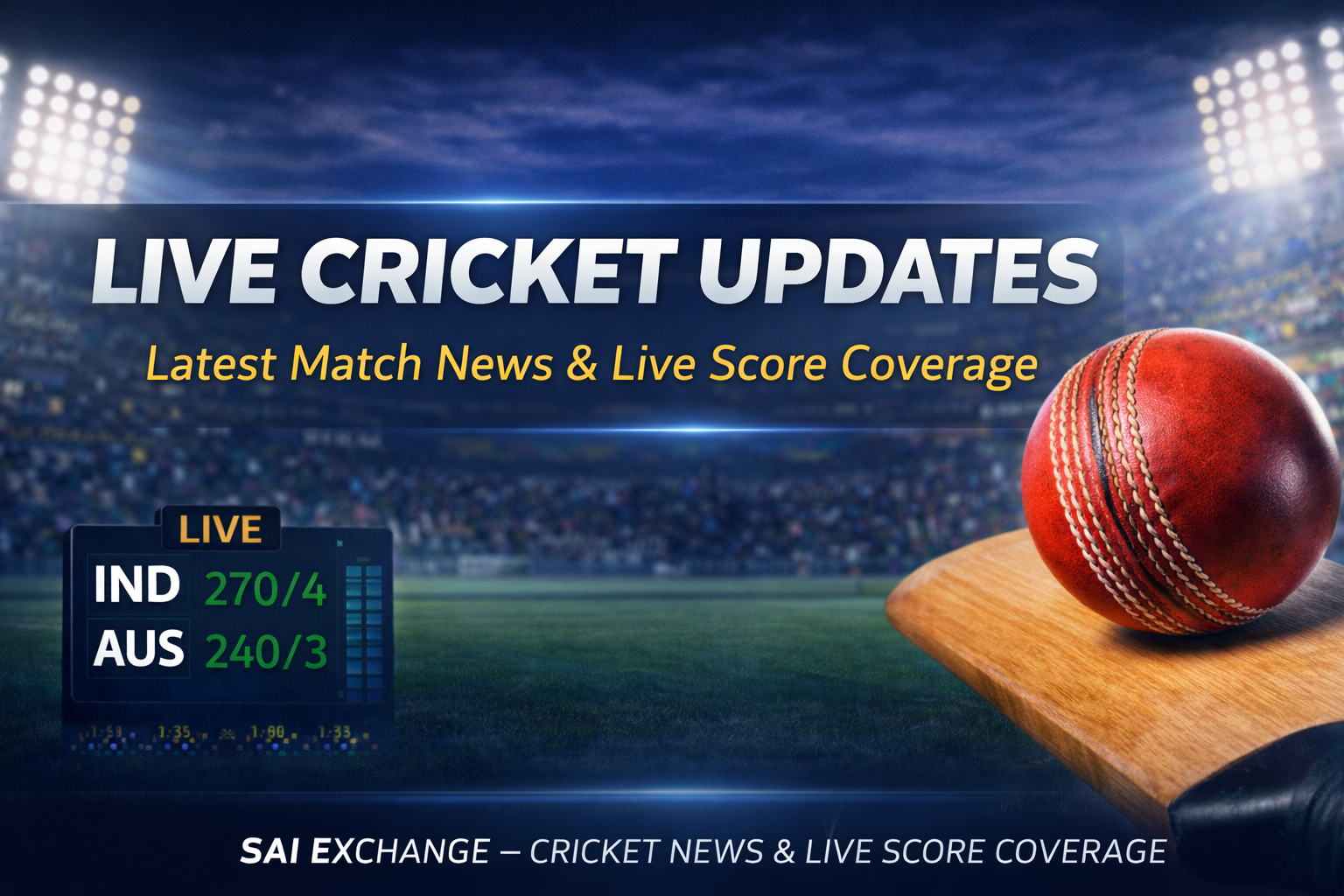 Live Cricket Updates latest match news and live score coverage