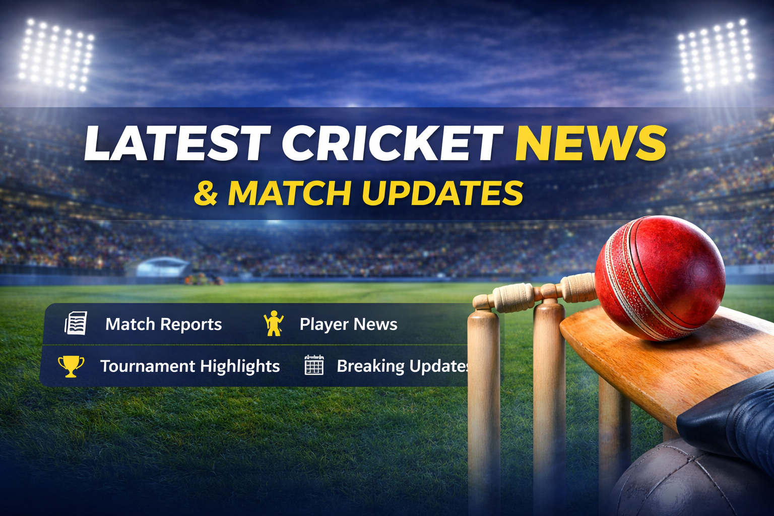 Cricket news latest match updates and cricket tournament highlights
