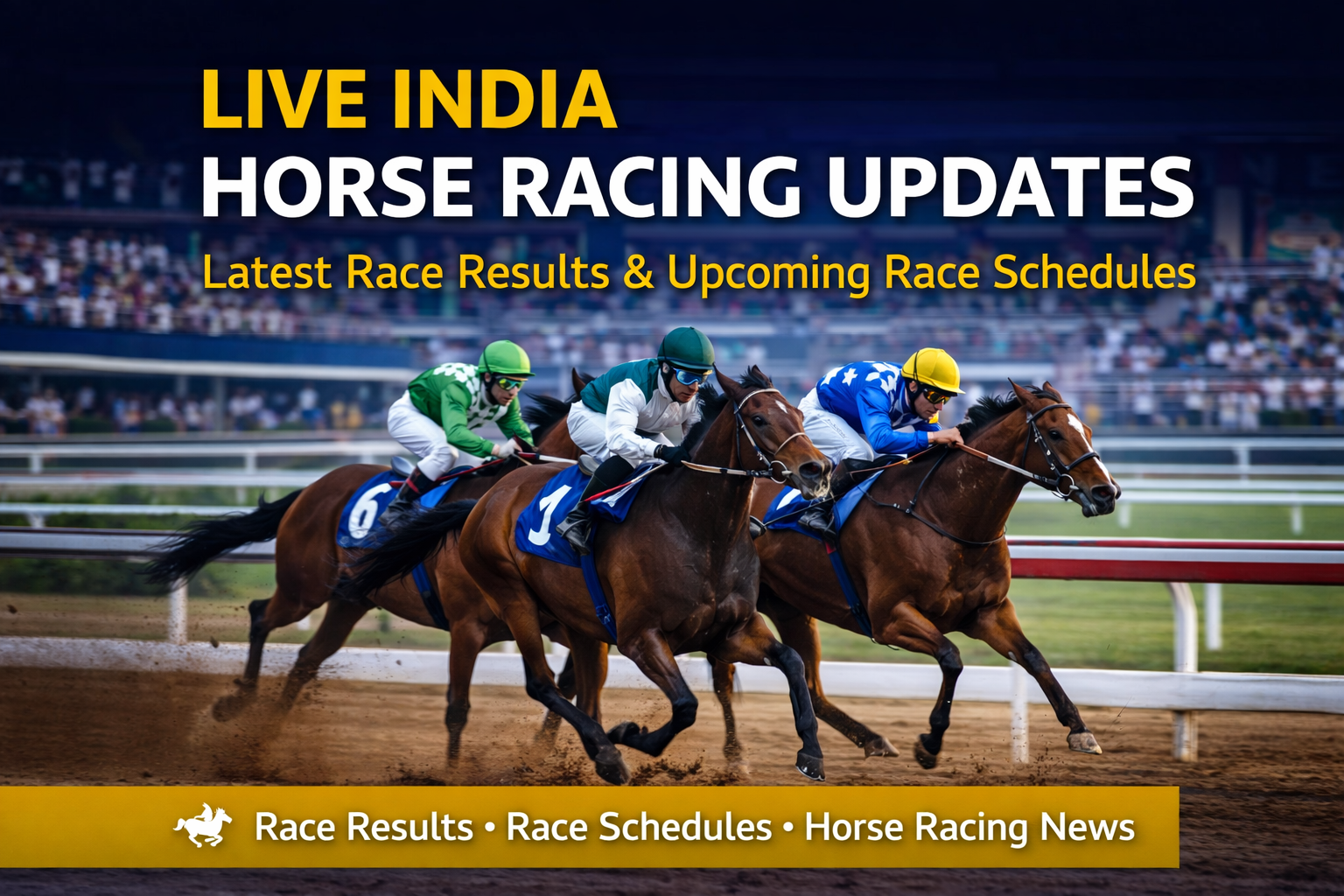 Live India horse racing updates and latest race results from Indian racecourses