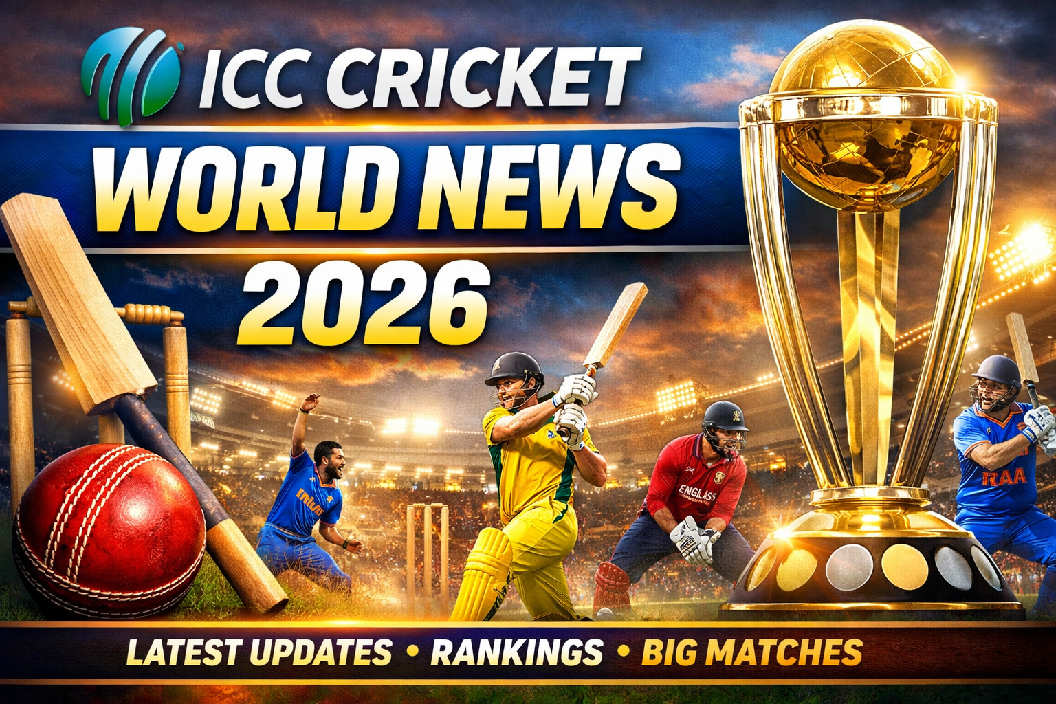 ICC Cricket World News 2026 latest updates rankings and match highlights