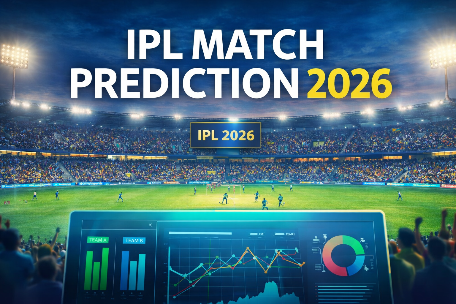 IPL Match Prediction 2026 cricket stadium analysis with team stats