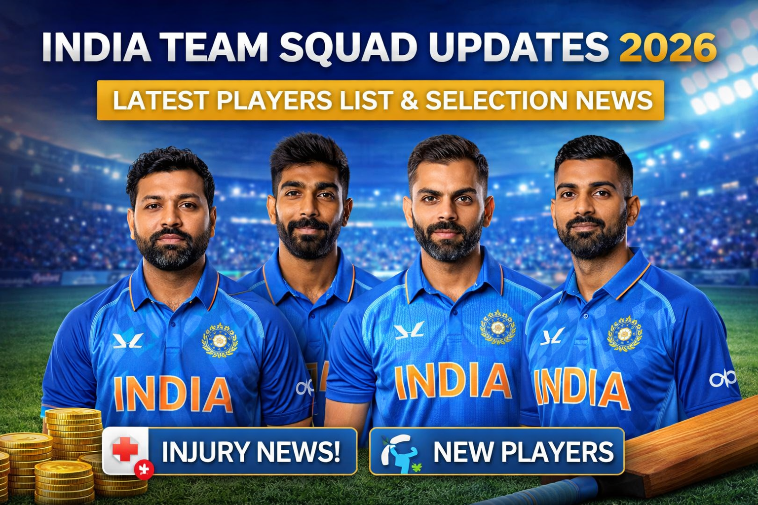 india team squad updates 2026 latest players list and injury news
