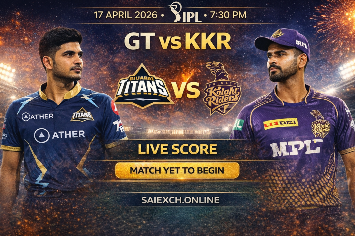 GT vs KKR live score featured image for IPL 2026 showing Gujarat Titans and Kolkata Knight Riders with match yet to begin update