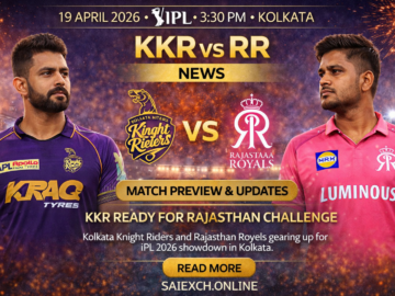 KKR vs RR news featured image for IPL 2026 showing Kolkata Knight Riders and Rajasthan Royals match preview and team news graphic