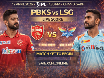 PBKS vs LSG live score featured image for IPL 2026 showing Punjab Kings and Lucknow Super Giants with match yet to begin update