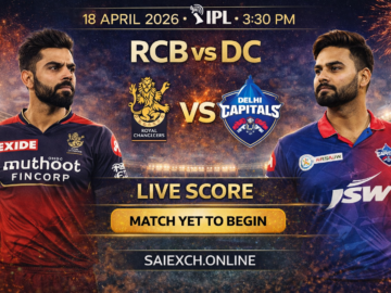 RCB vs DC live score featured image for IPL 2026 showing Royal Challengers Bengaluru and Delhi Capitals with match yet to begin update
